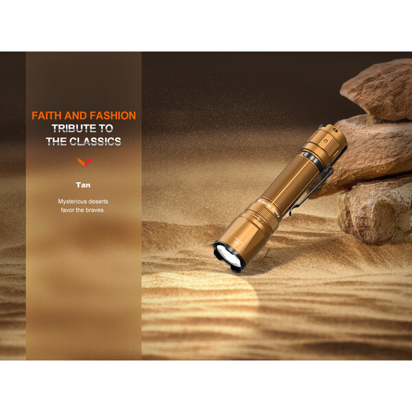 Fenix TK20R UE Rechargeable Tactical Flashlight Tan