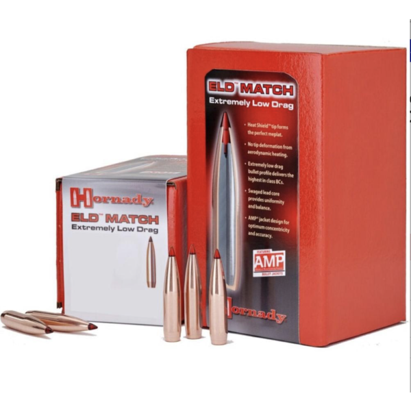 Hornady ELD Match Projectiles .22 Caliber 224 Diameter 100 QTY 73 Grain ELD Match Boat Tail