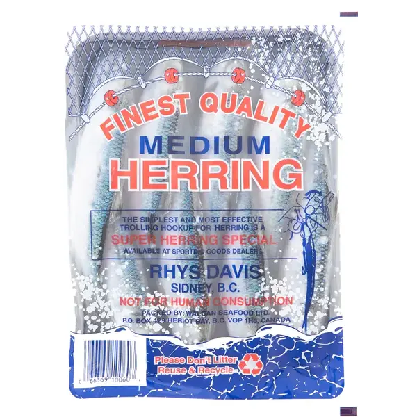 Rhys Davis Blue Medium Frozen Herring 7-8" (8 per tray)