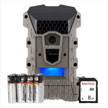 Wildgame Innovations WGICM0670 Game Camera, Wraith 16MP Lightsout Combo, Includes 8 Batteries, 8GB SD card