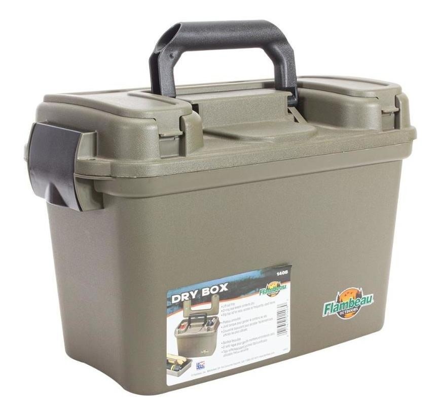Flambeau Dry Box with Tray, 17 Olive - Gagnon Sporting Goods
