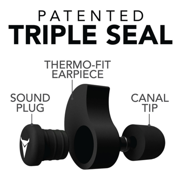 Decibullz Custom Molded Earplugs, Black