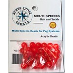 North Shore North Shore Tackle Acrylic Beads 8mm West Coast Red