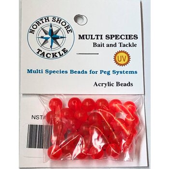 North Shore North Shore Tackle Acrylic Beads 8mm West Coast Red