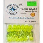 North Shore North Shore Tackle Acrylic Beads 8mm Translucent Chartreuse