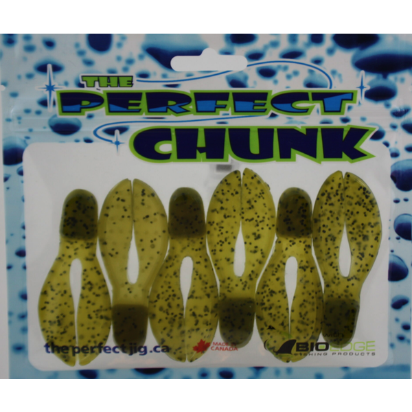 The Perfect Jig The Perfect Jig Chunk Trailer. 2.75” Green Pumpkin Black