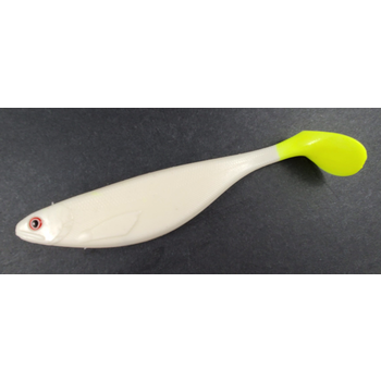 The Perfect Jig The Perfect Jig Mag Shad 6" White Chartreuse Tip 2-pk