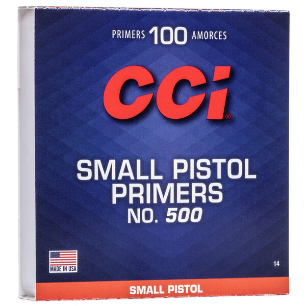 CCI #500 Small Pistol Primers Box of 100