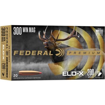 Federal Premium Ammunition 300 Winchester Magnum 200 Grain Hornady ELD-X Polymer Tip Box of 20