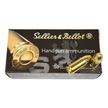 Sellier & Bellot Ammo, 9mm Luger 115gr Full Metal Jacket