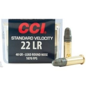 CCI Standard Velocity Ammo 22 LR 40gr Lead Round Nose 100 Rounds