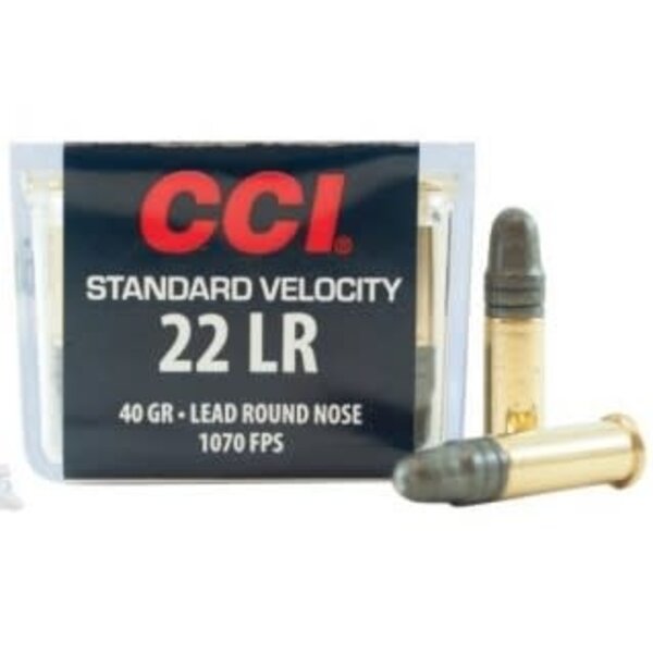 CCI Standard Velocity Ammo 22 LR 40gr Lead Round Nose 100 Rounds