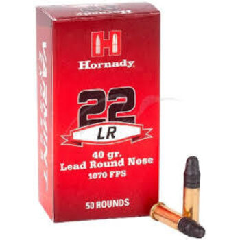 Hornady Target Ammunition, 22 Long Rifle 40 Grain, LRN 1070 FPS - Box of 500