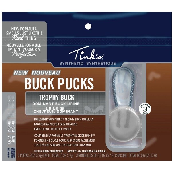 Tinks Trophy Buck Deer Synthetic Buck Pucks - Buck - 3/PK