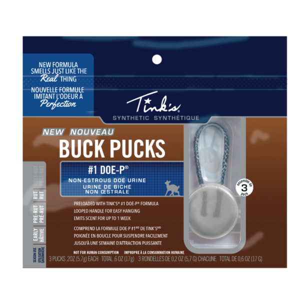 TINKS #1 Doe-P Deer Synthetic Buck Pucks - Doe - 3/PK