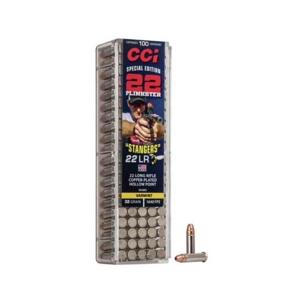 CCI CCI Stinger 22 Plinkster Special Edition Stangers Ammunition 22LR 32 Grain Plated Lead Hollow Point - Box of 100