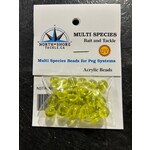 North Shore Tackle Acrylic Beads 8mm Transparent Lemon Drop