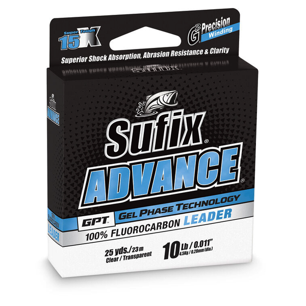 Sufix Advance Fluorocarbon Leader 6lb 25yds - Reg. $14.99