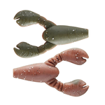 Great Lakes Finesse Snack Craw 2.1" Green Pumpkin Orange Belly Floating 6-pk