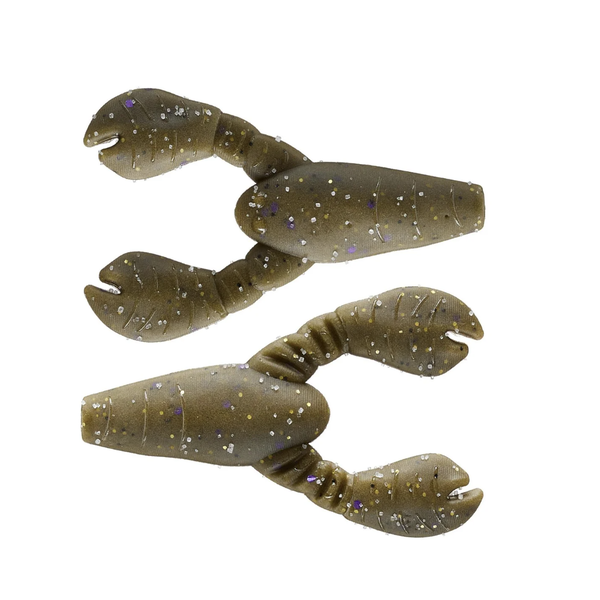 Great Lakes Finesse Snack Craw 2.1" Green Pumpkin Purple Flake 6-pk