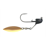 Great Lakes Finesse Sneaky Spin Matte Black 3/8oz Gold Blade 1-pk
