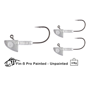 Lunker City Fin-S Pro 2/0 1/2oz Unpainted 3-pk