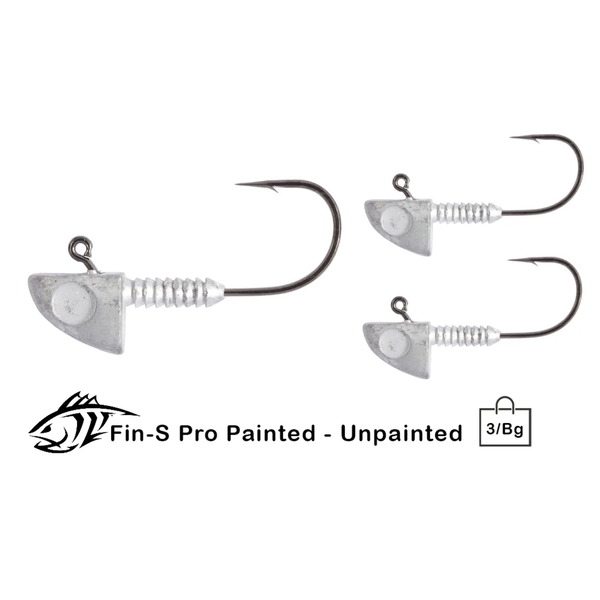 Lunker City Fin-S Pro 2/0 1/2oz Unpainted 3-pk