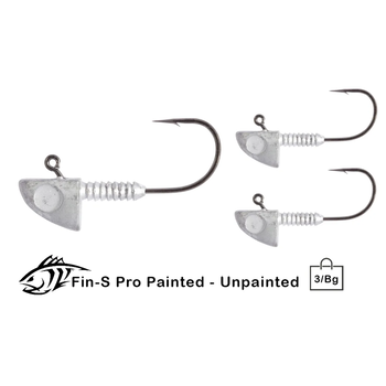 Lunker City Fin-S Pro 4/0 3/8oz Unpainted 3-pk