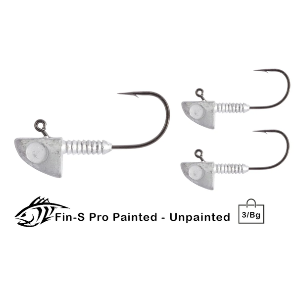 Lunker City Fin-S Pro 4/0 3/8oz Unpainted 3-pk