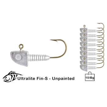 Lunker City Ultralite Fin-S Unpainted 1/8oz 10-pk