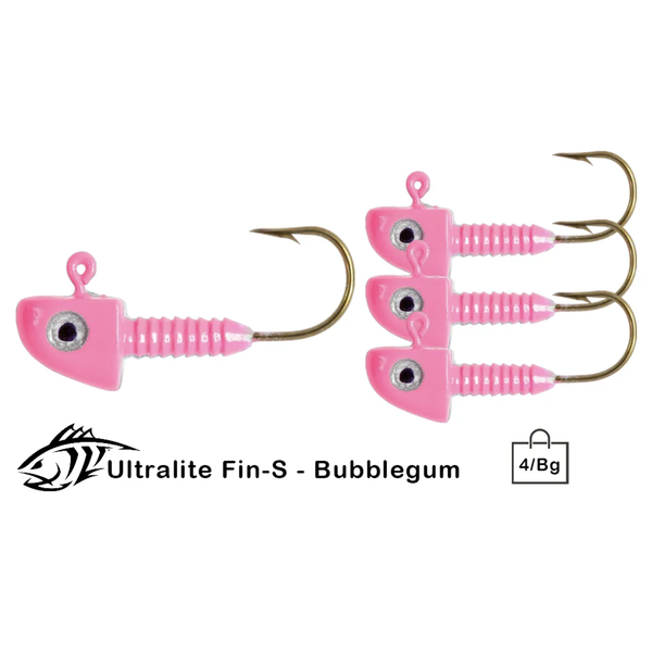 Lunker City Ultralite Fin-S Bubblegum 1/16oz 4-pk