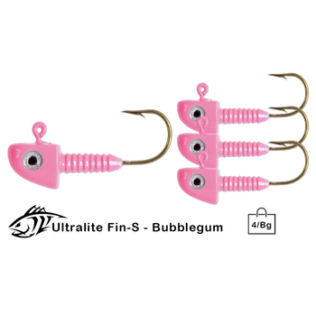 Lunker City Ultralite Fin-S Bubblegum 1/8oz 4-pk