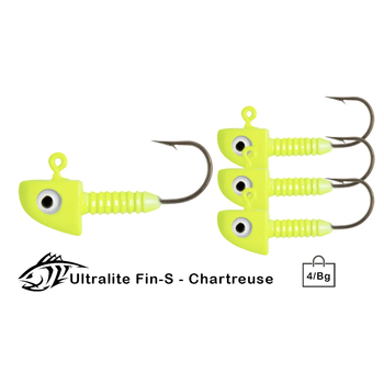 Lunker City Ultralite Fin-S Chartreuse 1/8oz 4-pk