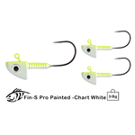 Lunker City Fin-S Pro 2/0 1/4oz Chartreuse/White 3-pk