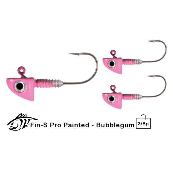 Lunker City Fin-S Pro 2/0 1/2oz Bubblegum 3-pk