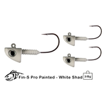 Lunker City Fin-S Pro 2/0 1/4oz White Shad 3-pk
