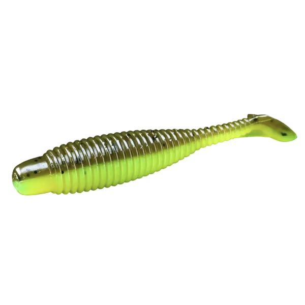 Lunker City Grubster Green Pumpkin/Chartreuse 2" 10-pk