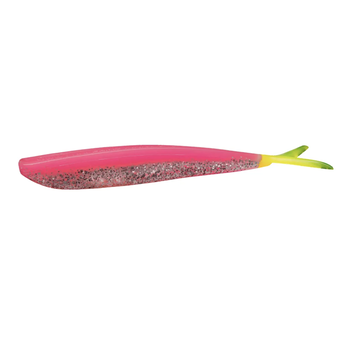 Lunker City Fin-S-Fish Bubblegum Ice/Chartreuse Tail 4" 8-pk