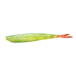 Lunker City Fin-S-Fish Chartreuse Flake Firetail 4" 8-pk