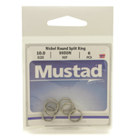 Mustad Round Split Ring Size 6.7 9-pk