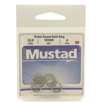 Mustad Round Split Ring Size 4.9 10-pk