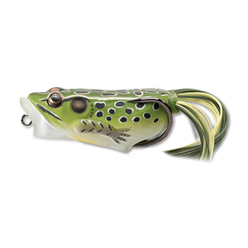 Live Target Hollow Body Frog Popper 2" Green Yellow 3/8oz