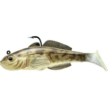 Live Target Goby Paddle Tail. 1/2oz Natural 3-1/4" 3-pk
