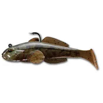 Live Target Goby Paddle Tail. 3/4oz Brown/Pumpkin 3-5/8" 3-pk