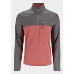 Simms M's Solarflex Wind Half Zip Shirt Cutty Red Heather/Steel Medium - Reg. $149.99
