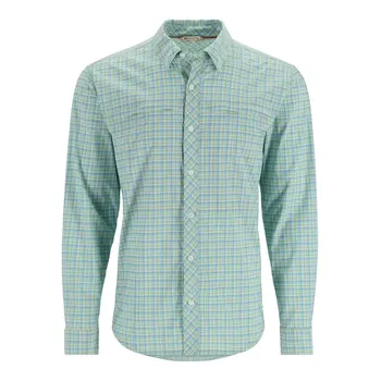 Simms Stone Cold LS Shirt Lichen/Sea Breeze Retro Plaid Medium Reg. $119.99