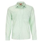 Simms Double Haul LS Fishing Shirt Light Green Texture Wave Medium - Reg. $79.99