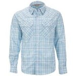 Simms M's Bracket LS Shirt Sky Classic Plaid Medium - Reg. $99.99