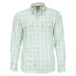 Simms  M's Big Sky LS Shirt Light Green/Nighfall Plaid Medium - Reg. $109.99