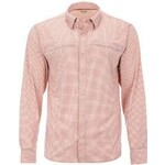 Simms Men's Stone Cold LS Shirt Smoked Salmon Morada Plaid Medium - Reg. $99.99